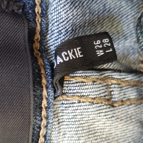 FP FREE PEOPLE Driftwood Jackie High Rise Skinny Jeans in Dark Wash 26X28 - Picture 9 of 12